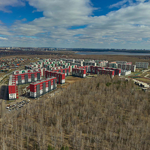 Ход строительства новых домов в экорайоне «Вишневая горка». Апрель